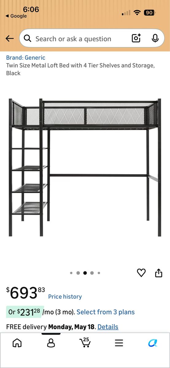 Loft bed with storage