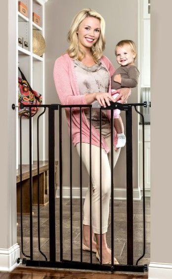 NEW REGALO 36 INCH TALL BLACK BABY GATE