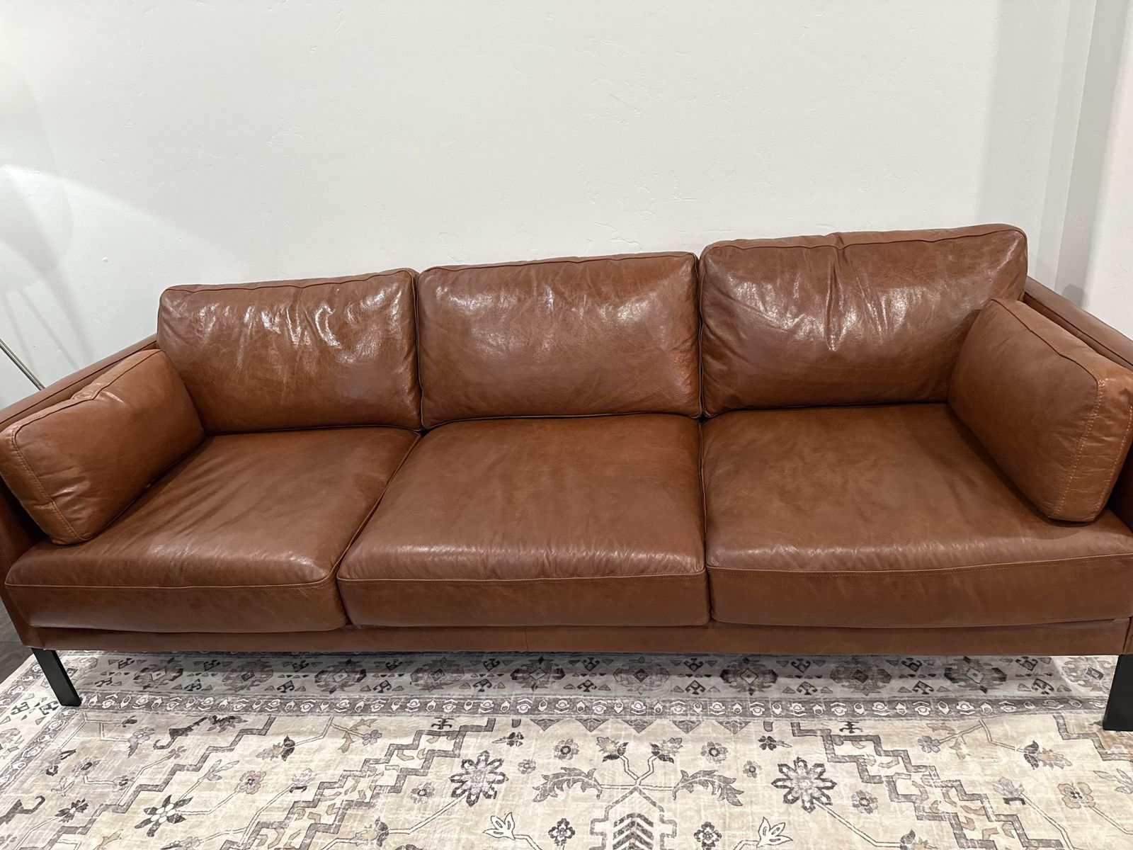 100% genuine leather sofa