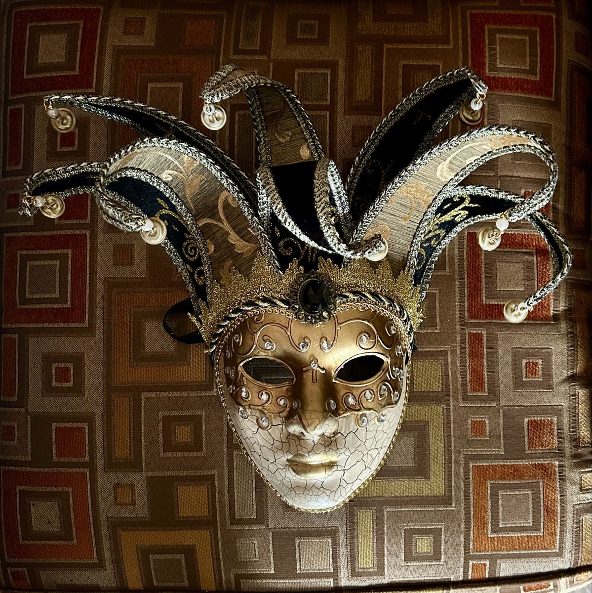 Mask hangs on wall or your dome.