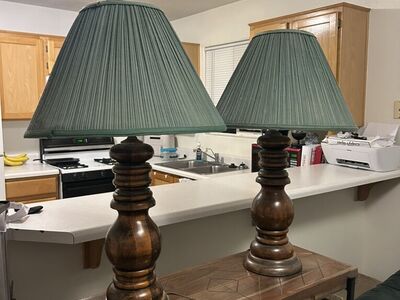 Two Wooden Lamps