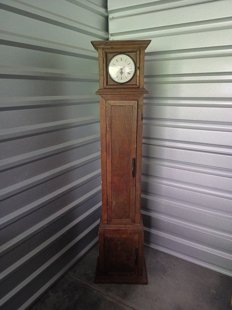 Clock made with reclaimed wood