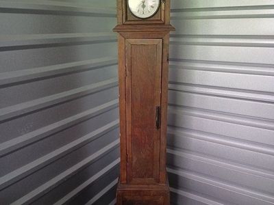 Clock made with reclaimed wood