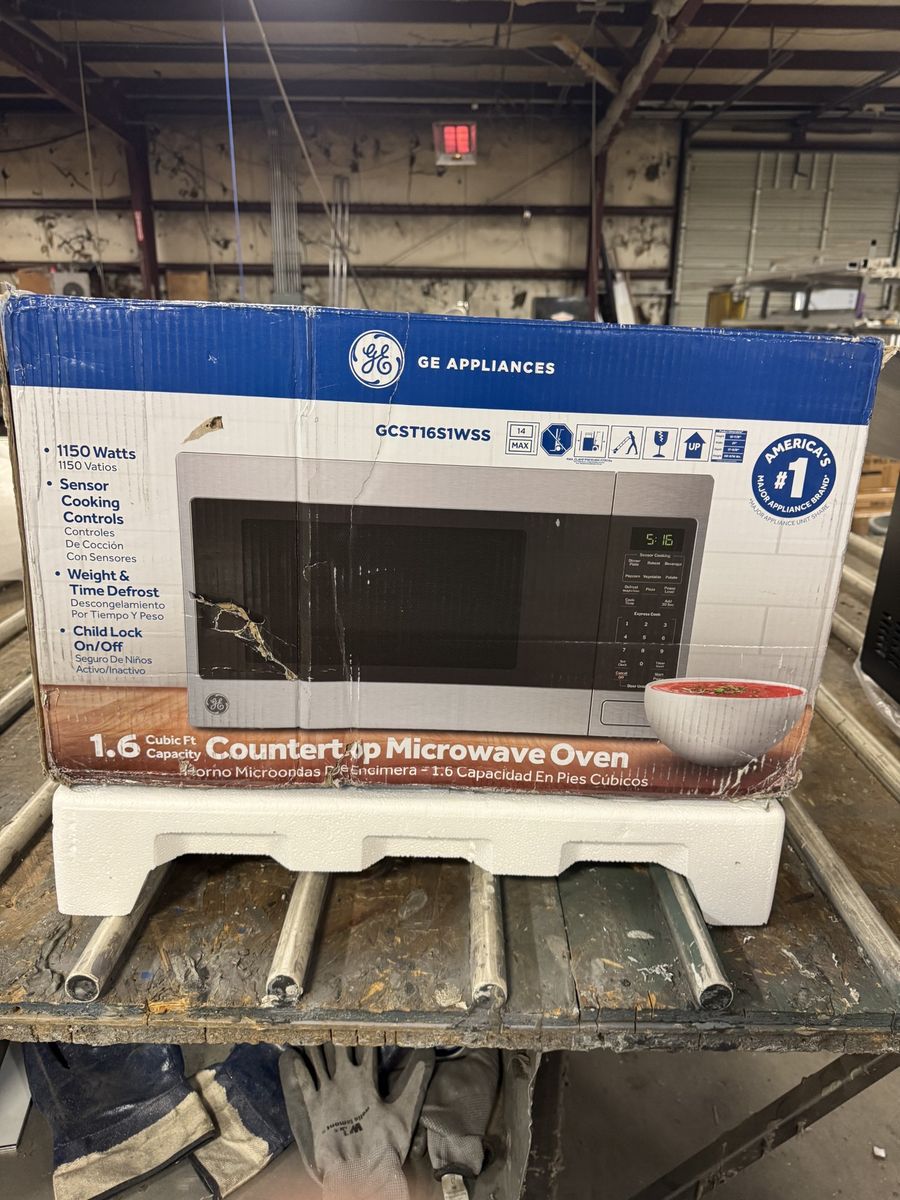 GE 1.6 cu. ft. Countertop Microwave in Stainless Steel with Sensor Cooking