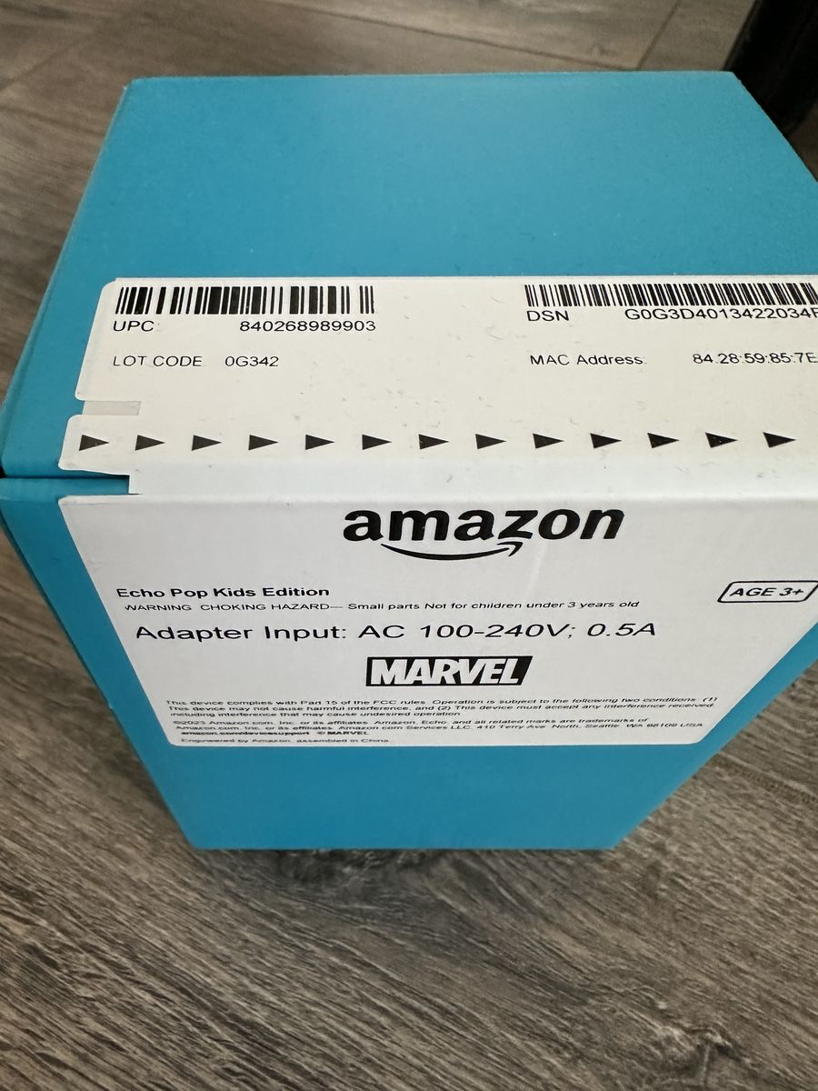 New Amazon Echo Pop Speaker Kids Edition Marvel