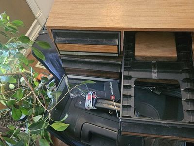Vintage Wood Grain 2-Drawer Storage Unit for Cassettes/CDs