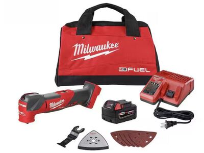 Milwaukee M18 FUEL 18V Lithium-Ion Cordless Brushless Oscillating Multi-Tool Kit with one 5.0 Ah Battery, Charger and Tool Bag