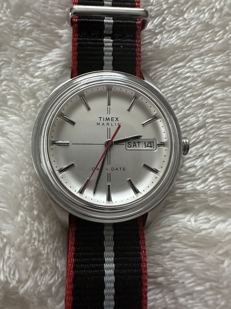 Timex MarLin Silver Dial Day Date - New Never Worn