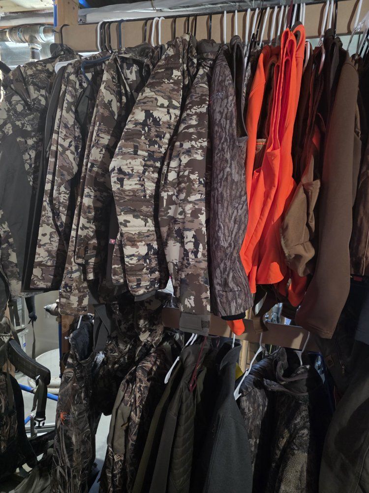 Large Assortment of Hunting Apparel – New & Like New