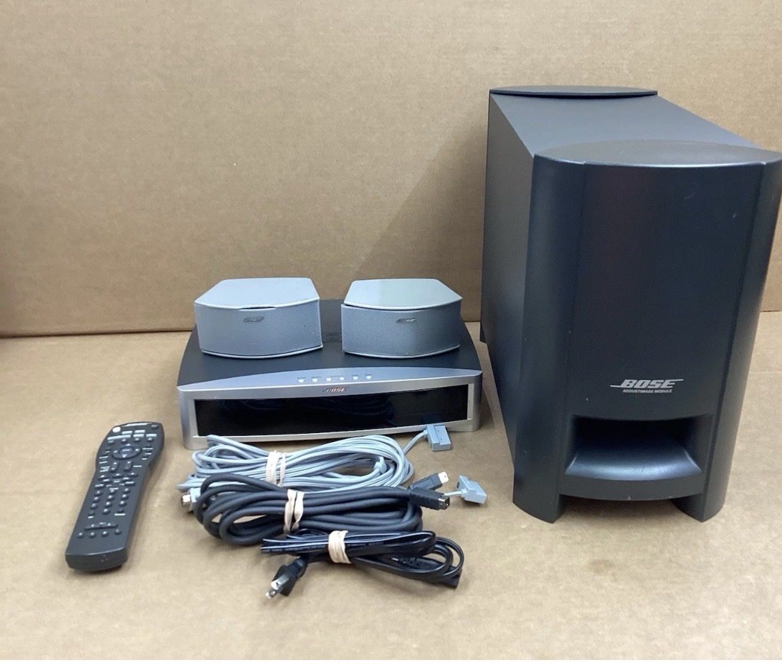 BOSE AV3-2-1 ii CD DVD Media Center Powered Speaker System Remote Tested Working