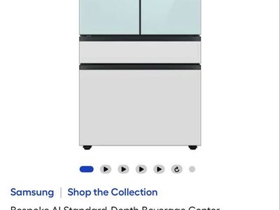 Samsung Bespoke AI 29 cu. ft. Standard-Depth Beverage Center Refrigerator with Dual Ice Maker