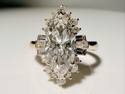 Marquee Cut Lab Grown Diamond Ring