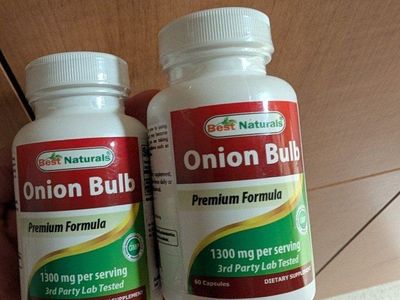 Best Naturals Onion Bulb Premium Formula - 1300mg per Serving, 60 Capsules (2-Pack)