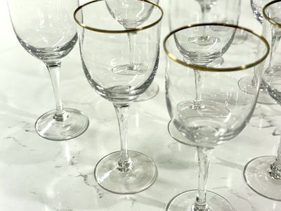 Vintage Crystal Noritakw Troy Stemware - Set Of 6