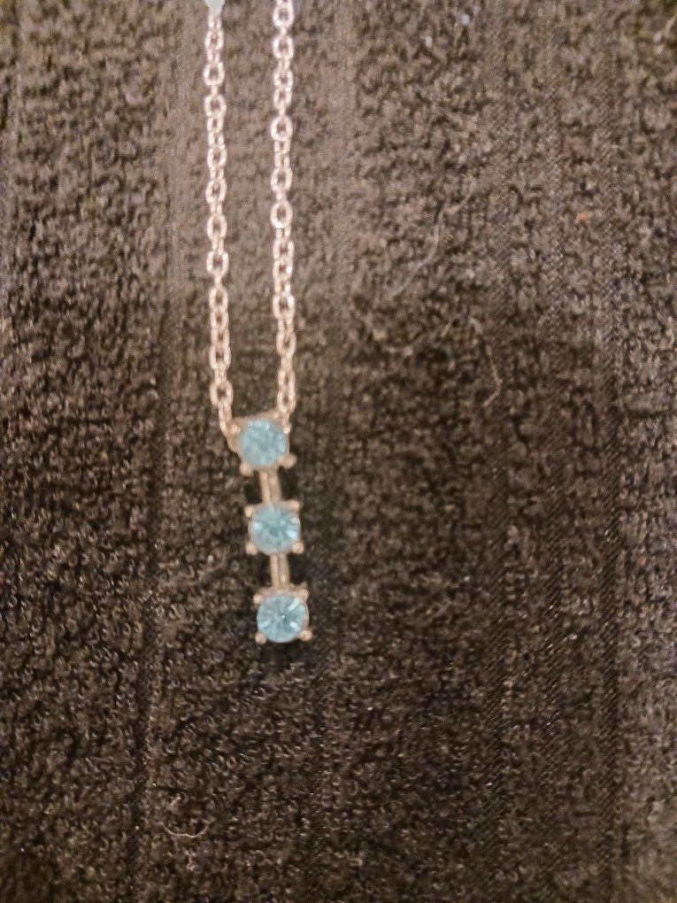 Blue gemstones neckace