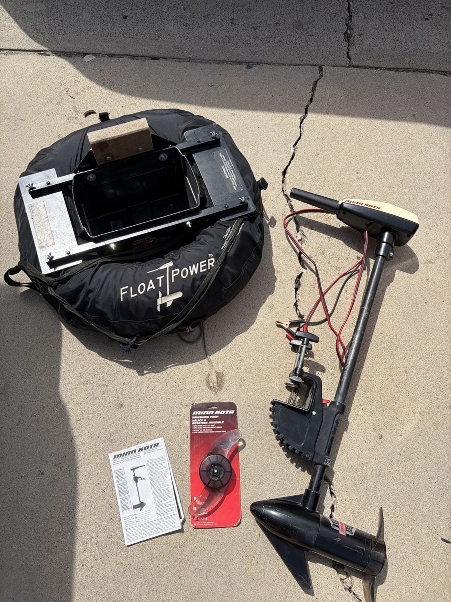 Minn Kota Float Power Trolling Motor With Extra Prop and BW Sports Power Float Tube