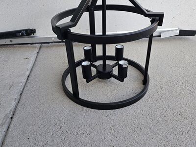 NEW BLACK 4 LIGHT SEMI FLUSHMOUNT CHANDELIER