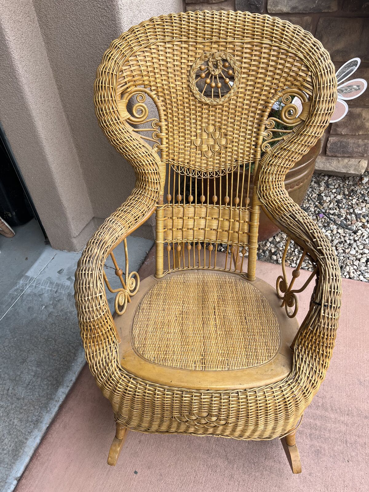 Antique Wicker Rocking Chair