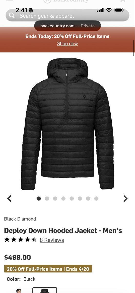 Black diamond Deploy down .05