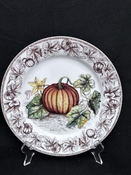 Williams Sonoma Pumpkin Plate 10.5 Inch   