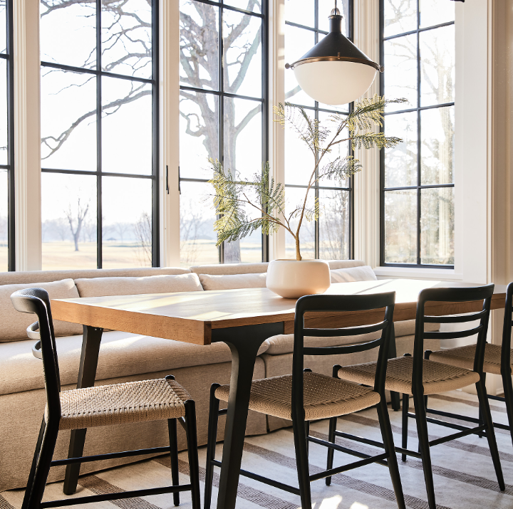 New Crate & Barrel Lakin Extendable Teak Dining Table for 10