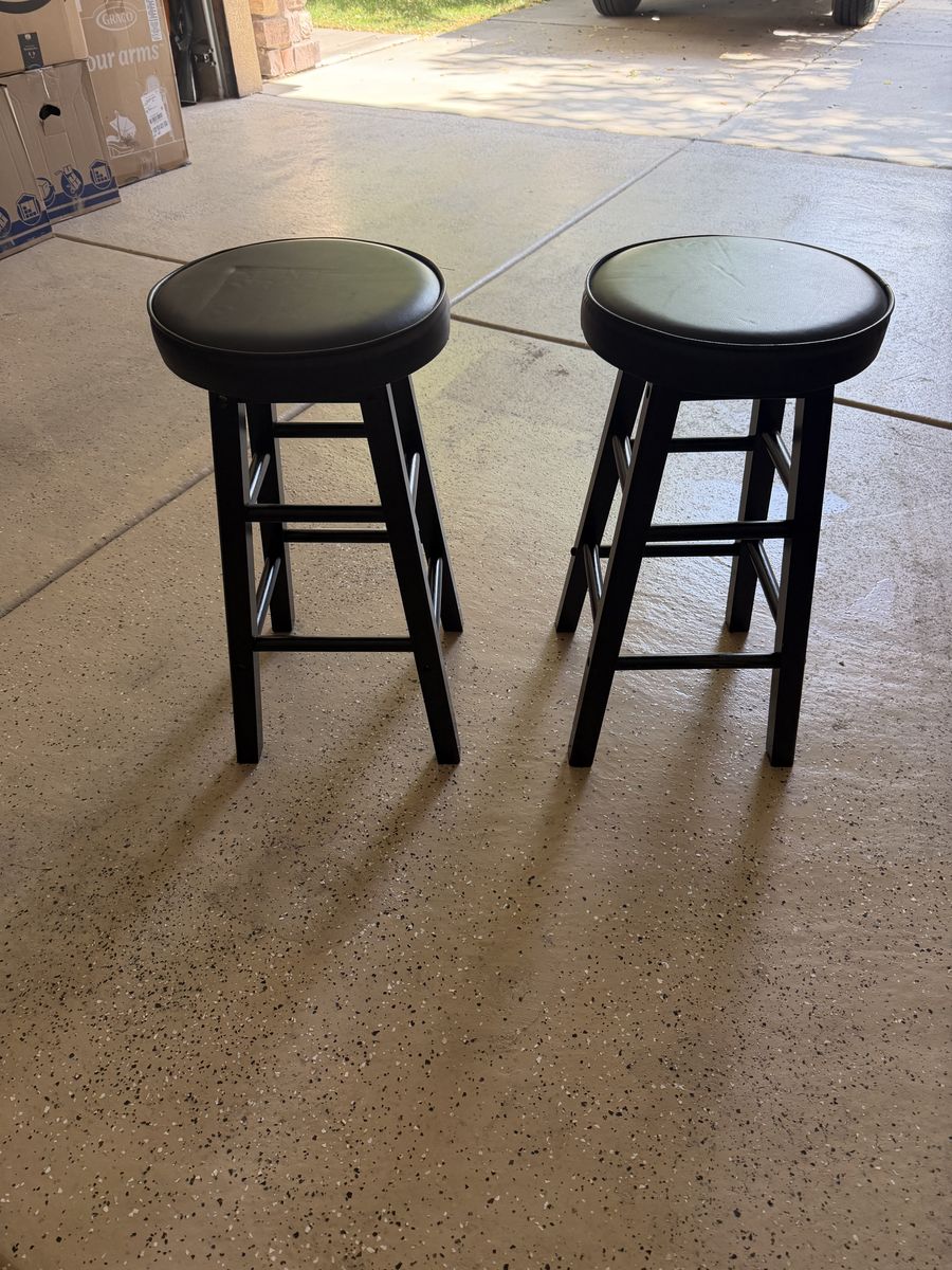 Black bar stools