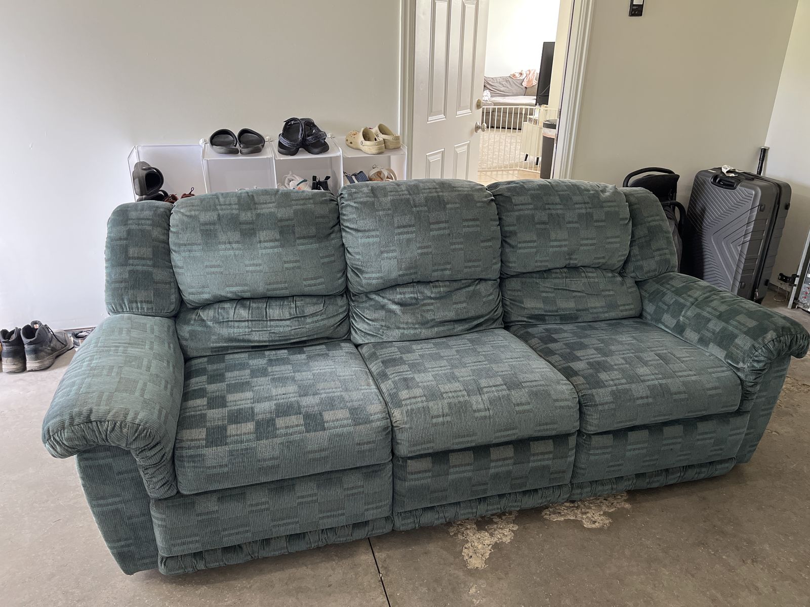 Blue Double Recliner