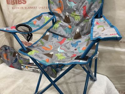 Crickt Kids Folding Camp Chair Dinosaur Print 125 lbs Capacity