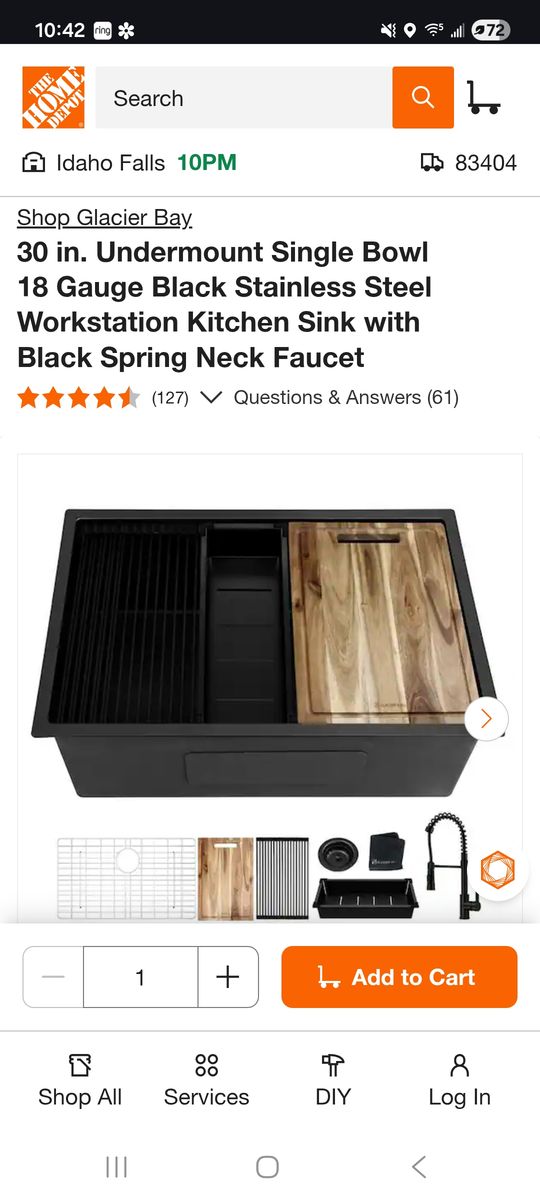 New Glacier Bay Kitchen Sink