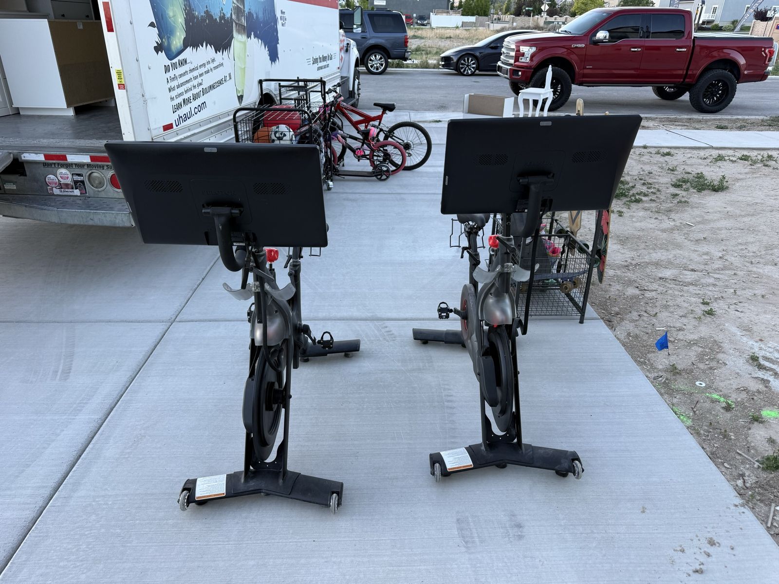2 practically new Peleton bikes