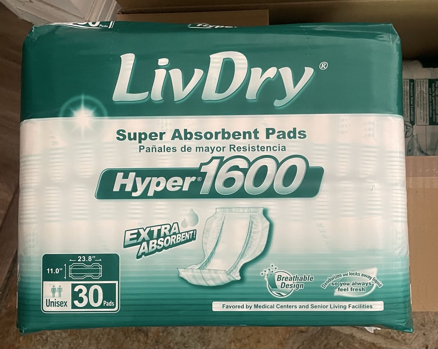 LivDry Hyper 1600 unisex Incontinence inserts
