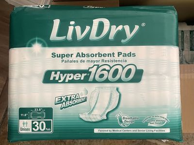 LivDry Hyper 1600 unisex Incontinence inserts