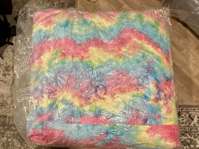 Brand NEW Oversized Tie-Dye Shag Floor Pillow - 58” x 58” x 18”