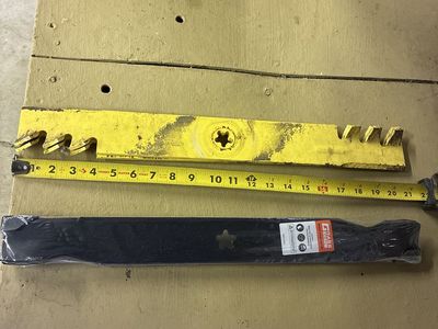 21" Universal 5-Point Star Center Hole Lawnmower Blades (New)
