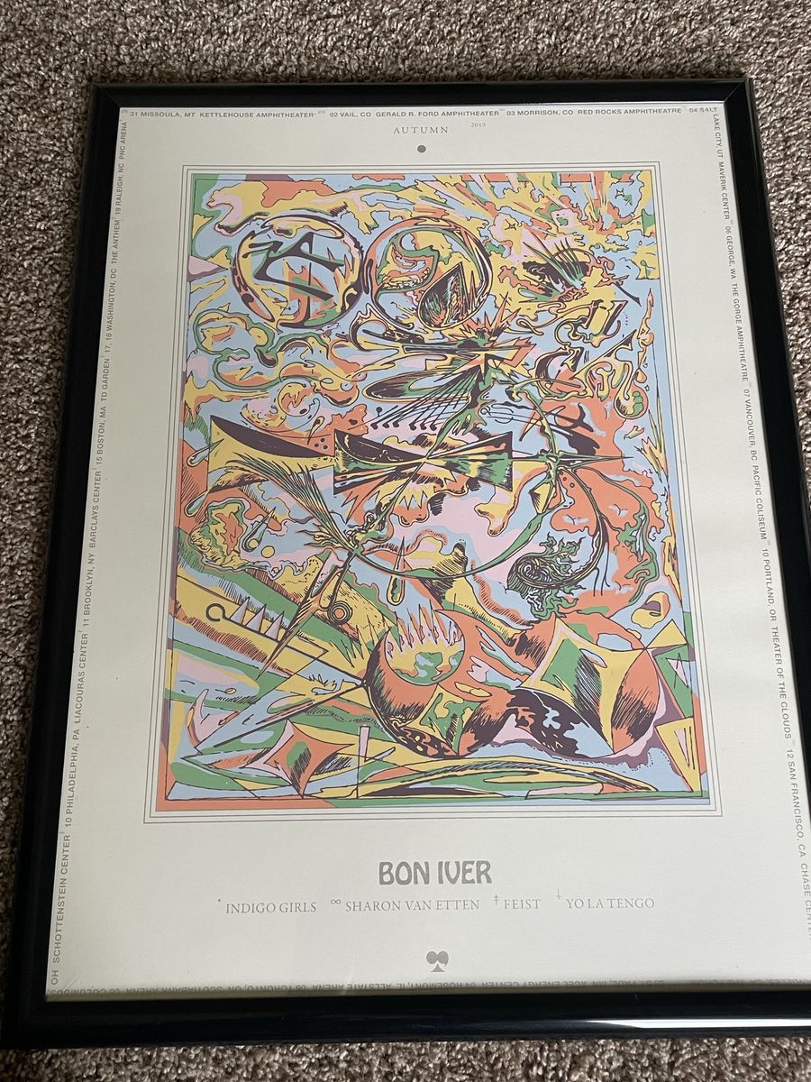 Bon Iver Concert Poster Framed