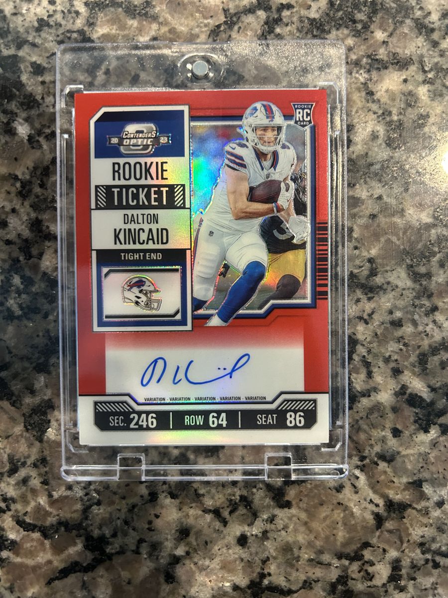 2023 Panini Contenders Optic Dalton Kincaid Rookie Ticket Auto Variation /99 #107