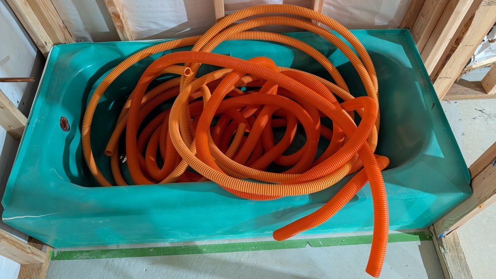 Various lengths of 1.25" and 1.5" low voltage conduit