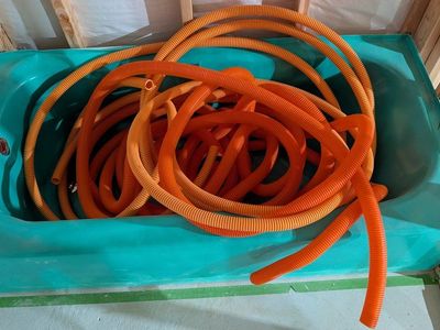 Various lengths of 1.25" and 1.5" low voltage conduit