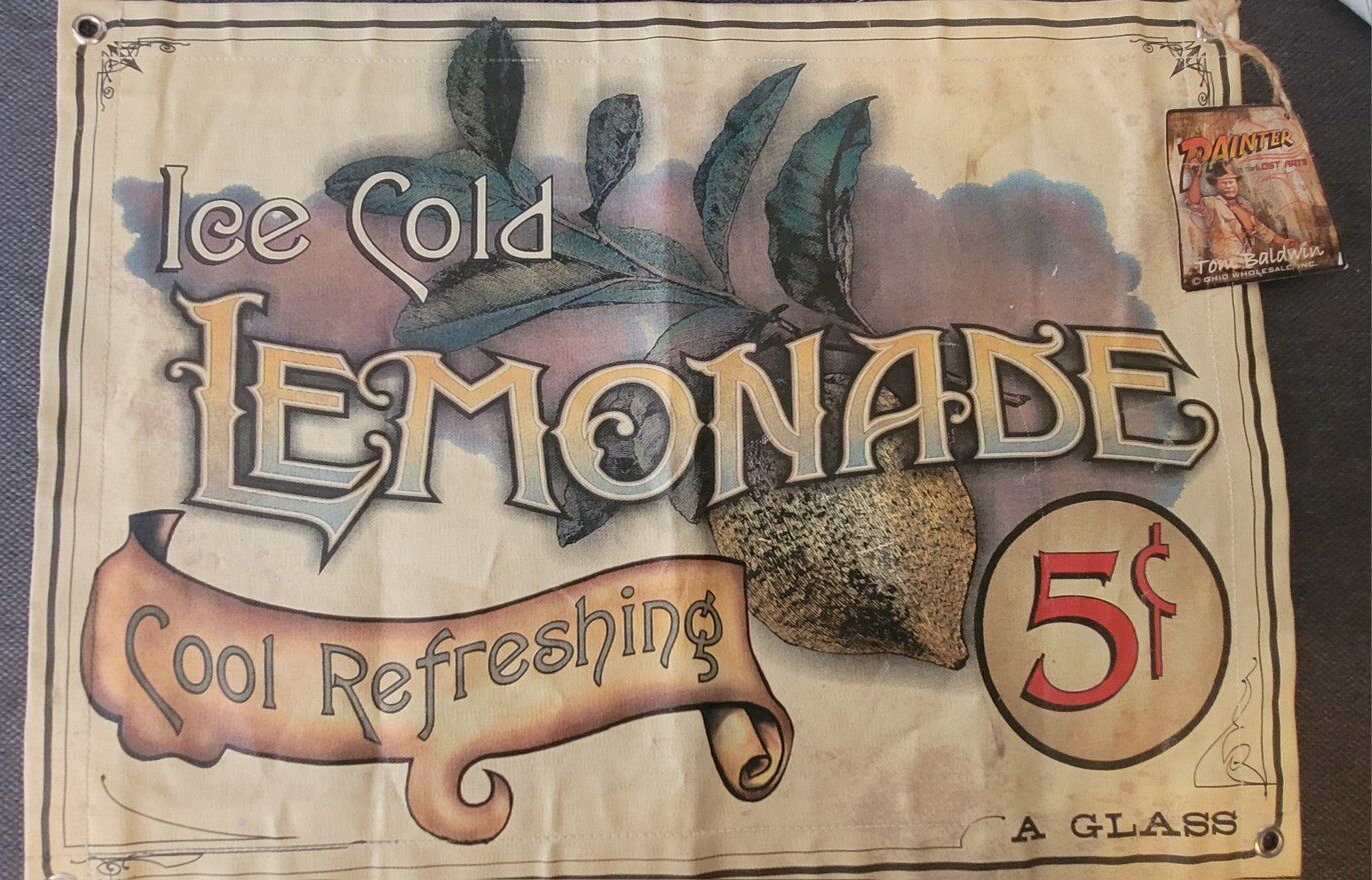 Vintage lemonade sign