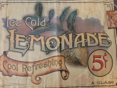 Vintage lemonade sign