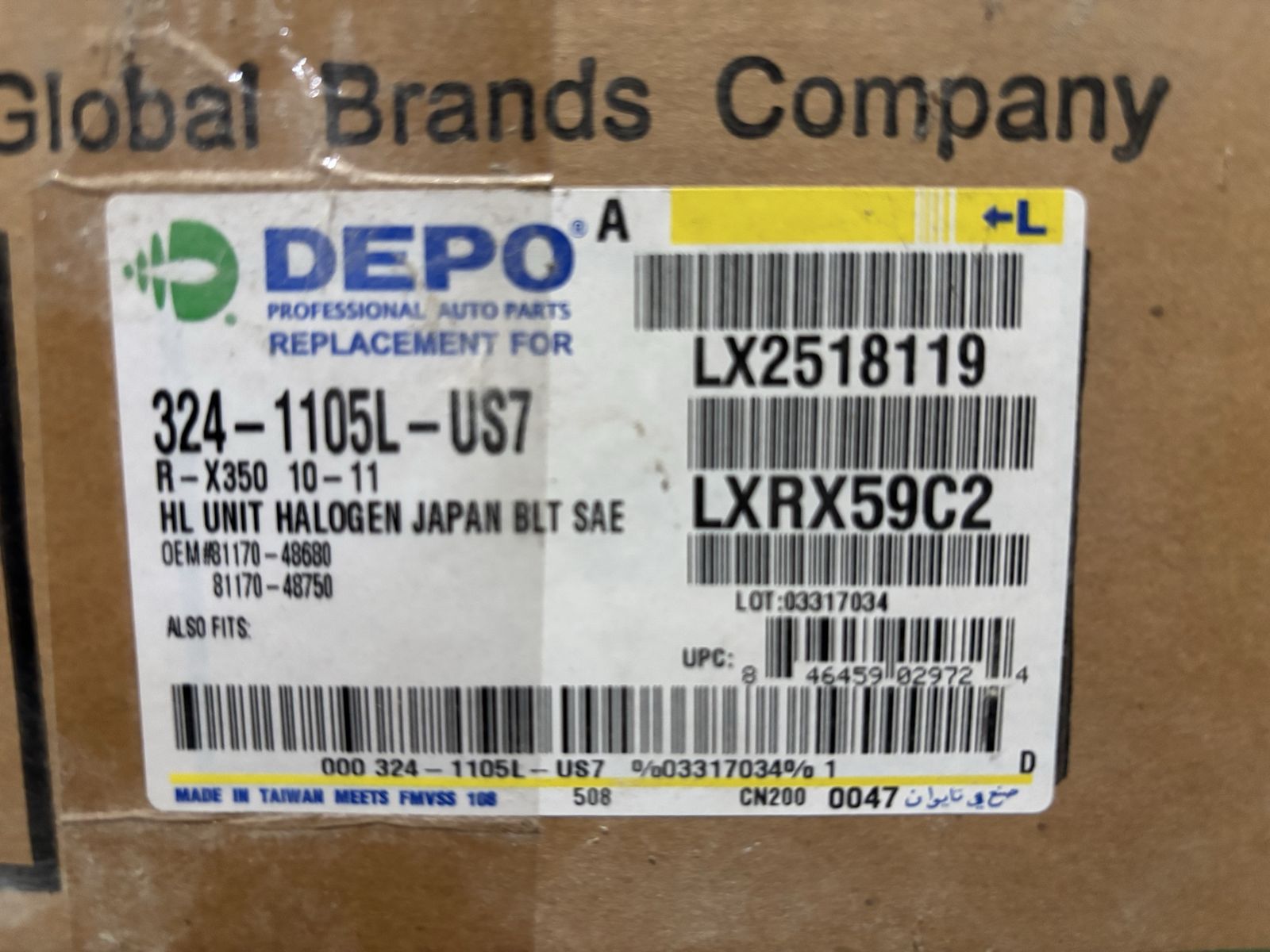 2010-12 Lexus RX350 Right-side headlight assembly