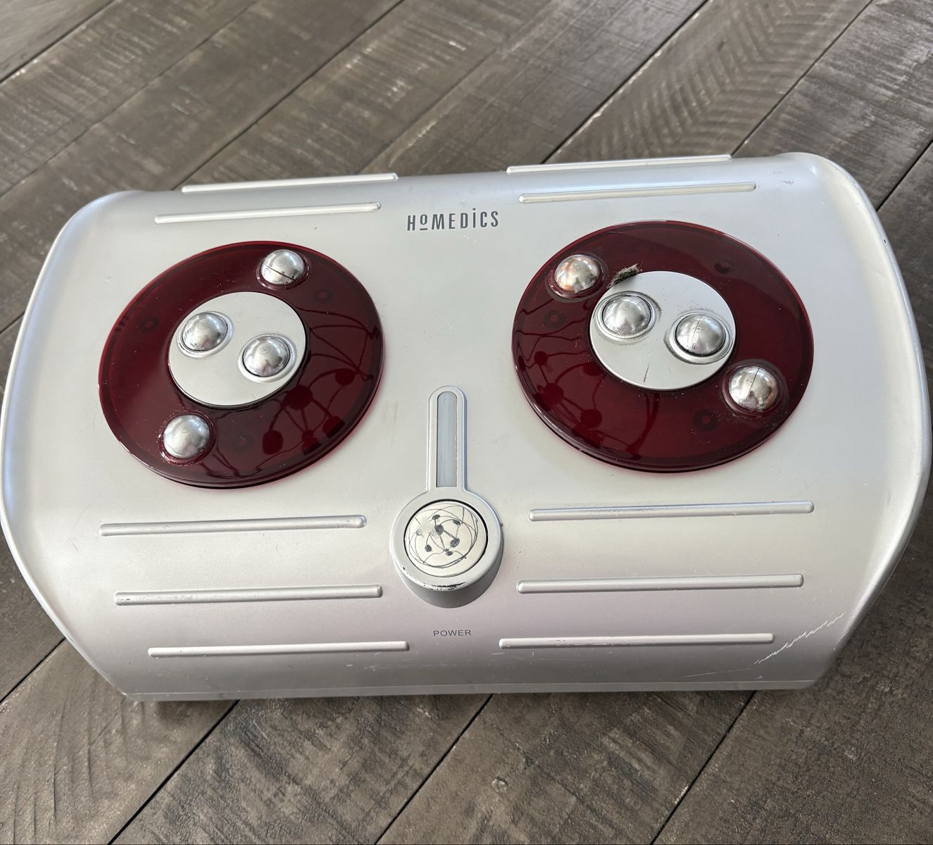 HoMedics FootPleaser FM-004 Counter-Rotational Kneading Foot Massager - Silver