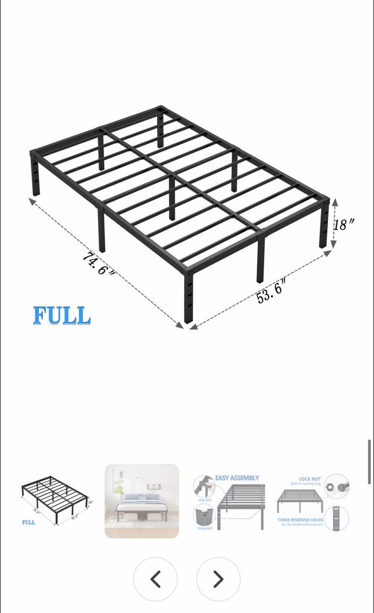 New Jeto full size metal bed frame