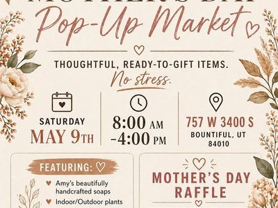 Mother's Day Market May 9th from 8 am-4 pm
