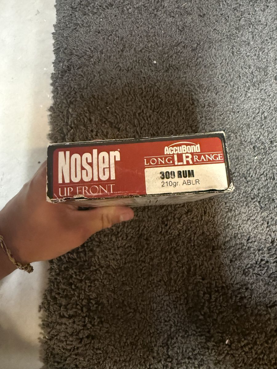 Nosler Trophy Grade AccuBond Long Range 300 RUM 210gr ABLR Ammunition Box 