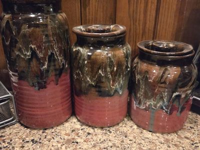 Beautifully glazed Larrabee Pottery canister if Park City Utah for sale!