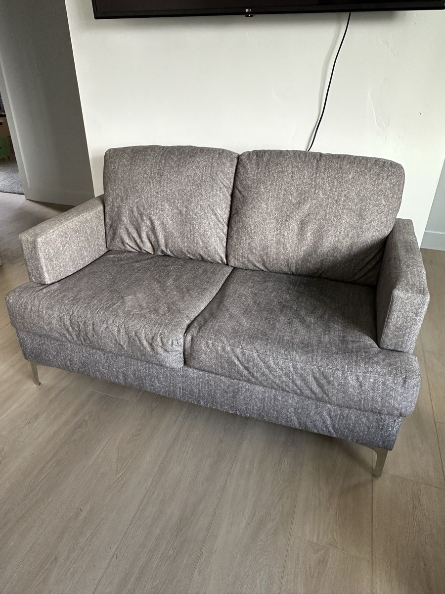 Comfortable And Functional Depth Grey Loveseat