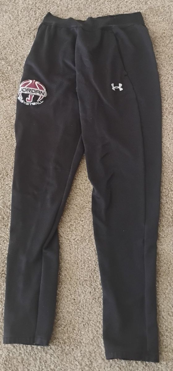 Under Armour Black Joggers Jordan Basketball Logo Sweatpants Men's/Boy's Size Small