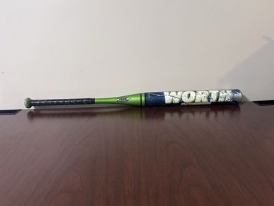 Worth Storm Fastpitch Softball Bat Green and Blue Used