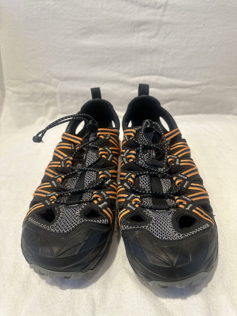 Merrell men’s 8.5 gray/black/orange water shoes